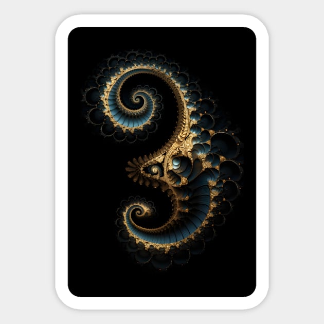 Spiral Fractal Sticker by Mistywisp